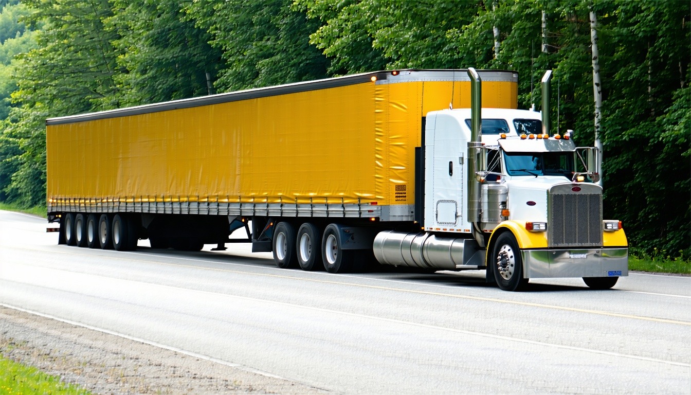 A conestoga semi trailer